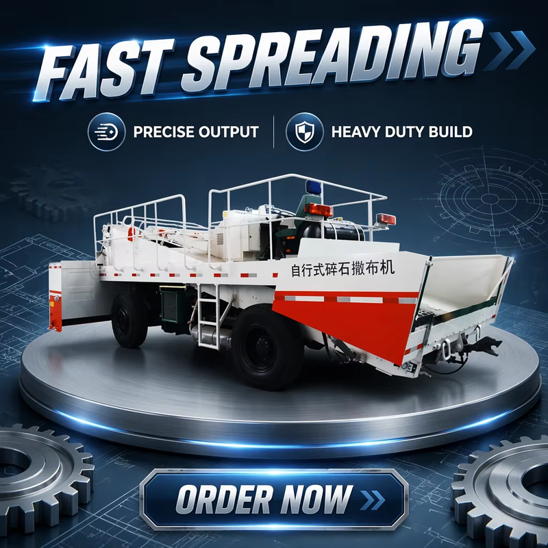 SS6000 Αυτοκίνητος σφραγιστής σφραγίδων, 6m Stepless ρυθμιζόμενο πλάτος εξάπλωσης Asphalt Σφραγίδα εξάπλωσης για τη συντήρηση οδικών οδών