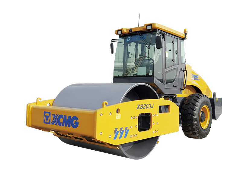 XS203J Single Drum Vibratory Roller 20 Ton∙ Shangchai Engine Road Compaction Machine για την κατασκευή αυτοκινητόδρομου φράγματος αεροδρόμιο
