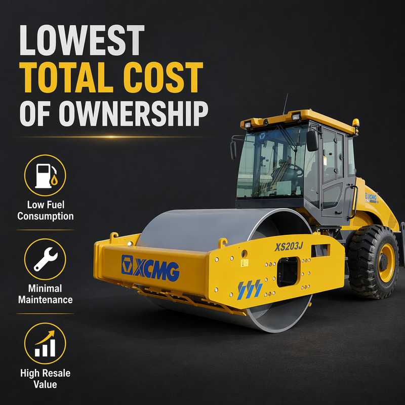 XS203J Single Drum Vibratory Roller 20 Ton∙ Shangchai Engine Road Compaction Machine για την κατασκευή αυτοκινητόδρομου φράγματος αεροδρόμιο